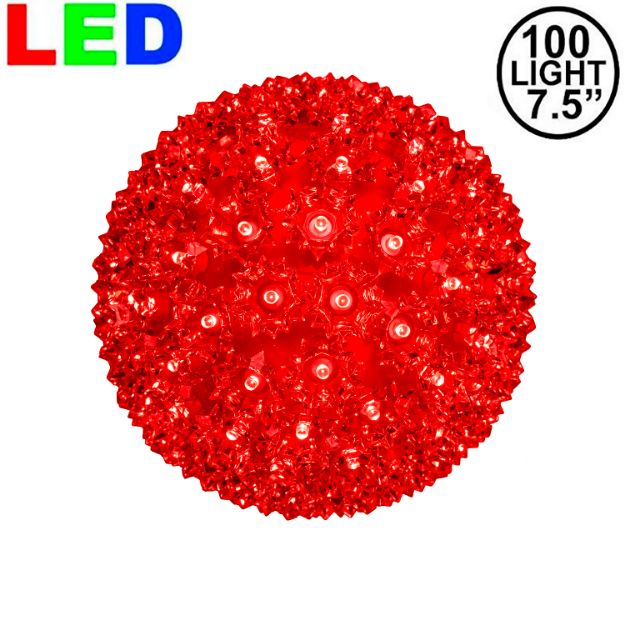 100 Red LED 7.5" Sphere