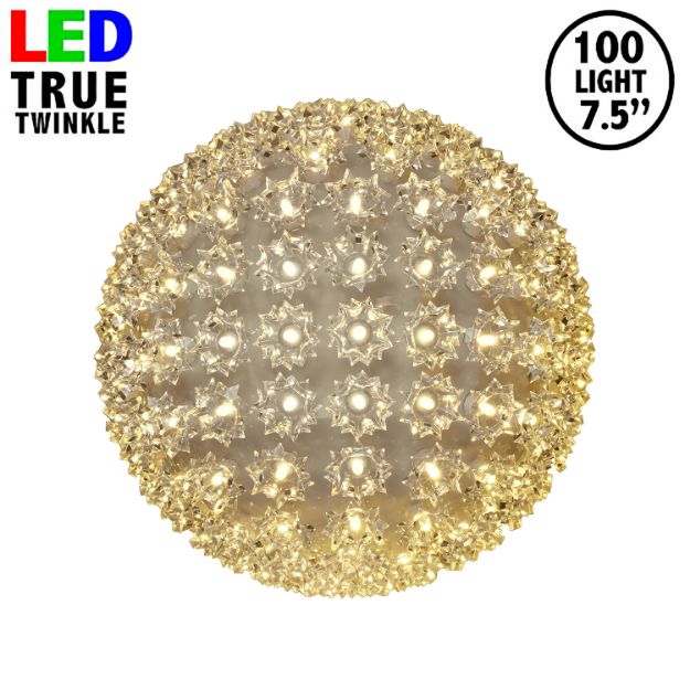 100 *NEW* TrueTwinkle® Warm White LED 7.5" Sphere