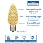 NL Select Warm White C9 LED Replacement Bulbs 25 Pack