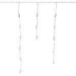*NEW* TrueTwinkle® Warm White LED Icicle Lights on White Wire 70 Bulbs