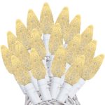 Warm White 70 LED C6 Strawberry Mini Lights Commercial Grade on White Wire