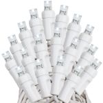 Commercial Grade Wide Angle 100 LED Pure White 34' Long White Wire