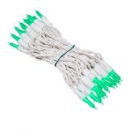 35 Light Traditional T5 Green LED Mini Lights White Wire