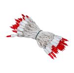 35 Light Traditional T5 Red LED Mini Lights White Wire
