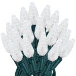 Coaxial *NEW* TrueTwinkle® Pure White 70 LED C6 Strawberry Mini Lights Commercial Grade on Green Wire