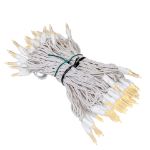 70 Light Traditional T5 Warm White LED Mini Lights White Wire