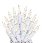 35 Light Traditional T5 Warm White LED Mini Lights White Wire
