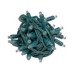 Commercial Grade Wide Angle 100 LED Sun Warm White 50' Long on Green Wire