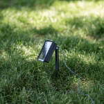 Warm White LED Solar Powered Lights 100 Light String 4" Spacing Brown Wire 
