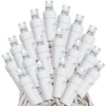 *NEW* TrueTwinkle® LED Christmas Lights 50 LED Pure White 25' Long White Wire