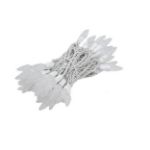 Coaxial *NEW* TrueTwinkle® Warm White 70 LED C6 Strawberry Mini Lights Commercial Grade on White Wire