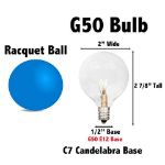 E12 Clear G50 7 Watt Replacement Bulbs 25 Pack E12 Base