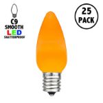 C9 - Orange - Ceramic (plastic) LED Replacement Bulbs - 25 Pack