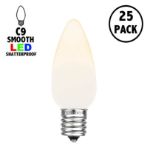 C9 - Warm White - Ceramic (plastic) LED Replacement Bulbs - 25 Pack