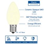 C9 - Blue - Ceramic (plastic) LED Replacement Bulbs - 25 Pack