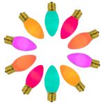 C9 RetroGlo® Groovy Multi Colored Ceramic LED Replacement Bulbs - 25 Pack