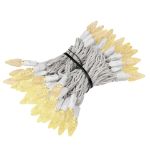 Warm White 70 LED C6 Strawberry Mini Lights Commercial Grade on White Wire