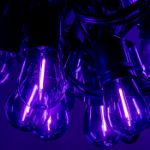 Purple S14 LED Plastic Filament Medium Base e26 Bulbs  - 5pk