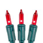 Non Connectable Red Green Wire Mini Lights 20 Light 8.5'