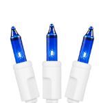 Non Connectable Blue White Wire Mini Lights 20 Light 8.5'
