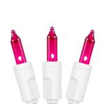 Non Connectable Pink White Wire Mini Lights 20 Light 8.5'