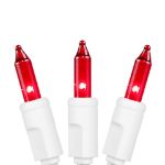 Non Connectable Red White Wire Mini Lights 20 Light 8.5'