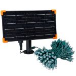*NEW* TrueTwinkle® Pure White LED Solar Mini Lights 100 Light String 4" Spacing Green Wire