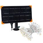 *NEW* TrueTwinkle® Warm White LED Solar Mini Lights 100 Light String 4" Spacing White Wire