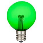 5 Pack Green LED G50 Globe Bulbs