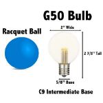 Warm White LED G50 Globe Bulbs - 25pk