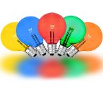 Multi Colored - G40 - Glass LED Replacement Bulbs - 25 Pack