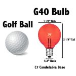 Multi Colored - G40 - Glass LED Replacement Bulbs - 25 Pack