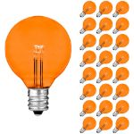 Orange/Amber- G40 - Glass LED Replacement Bulbs - 25 Pack