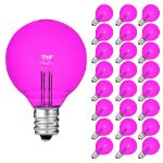 Pink - G40 - Glass LED Replacement Bulbs - 25 Pack