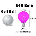 Pink - G40 - Glass LED Replacement Bulbs - 25 Pack