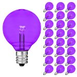 Purple - G40 - Glass LED Replacement Bulbs - 25 Pack