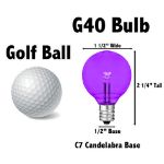 Purple - G40 - Glass LED Replacement Bulbs - 25 Pack