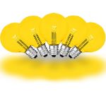 Yellow - G40 - Glass LED Replacement Bulbs - 25 Pack