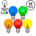 Multi - G30 Glass LED Replacement Bulbs - 25 Pack