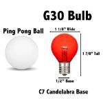 Multi - G30 Glass LED Replacement Bulbs - 25 Pack