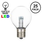 Pure White - G30 Glass LED Replacement Bulbs - 25 Pack