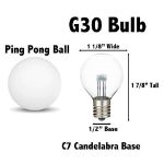 Pure White - G30 Glass LED Replacement Bulbs - 25 Pack