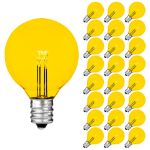 Yellow - G40 - Glass LED Replacement Bulbs - 25 Pack