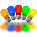 Multi S14 LED Medium Base e26 Bulbs w/ 9 LEDs - 25pk