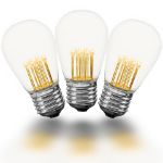Warm White S14 LED Medium Base e26 Bulbs w/ 9 LEDs - 25pk