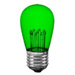 5 Pack Green S14 LED Medium Base e26 Bulbs w/ 9 LEDs