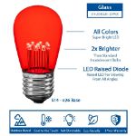 Multi S14 LED Medium Base e26 Bulbs w/ 9 LEDs - 25pk