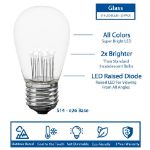 Pure White S14 LED Medium Base e26 Bulbs w/ 9 LEDs - 25pk