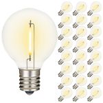 Warm White - G40 - Plastic Filament LED Replacement Bulbs - 25 Pack
