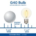 Warm White - G40 - Plastic Filament LED Replacement Bulbs - 25 Pack